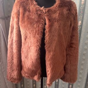 Soft Pink Faux Fur Jacket